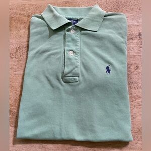 Vintage Polo Ralph Lauren Boys’ Sz S Sea Foam Green Iconic Mesh‎ Polo Shirt